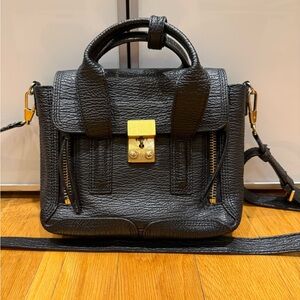 3.1 Philip Lim Pashli Black Crossbody Bag with Gold Hardware